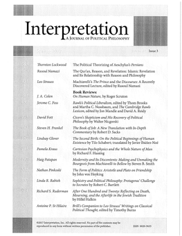 Interpretation -La Journal of Political Philosophy