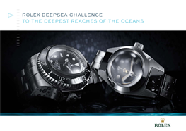 The Rolex Deepsea Challenge Press