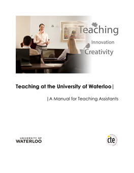 Manual for Teaching Assistants (Tas)