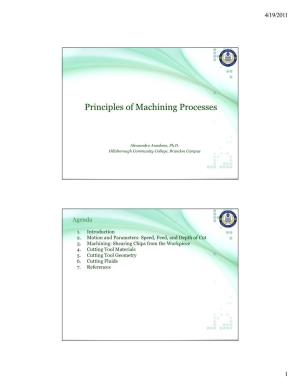 Principles of Machining Processes