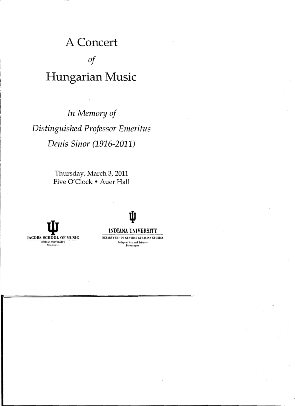 A Concert Hungarian Music