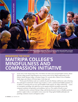 Maitripa College's Mindfulness and Compassion Initiative