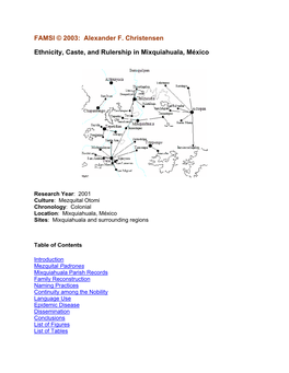 Ethnicity, Caste, and Rulership in Mixquiahuala, México