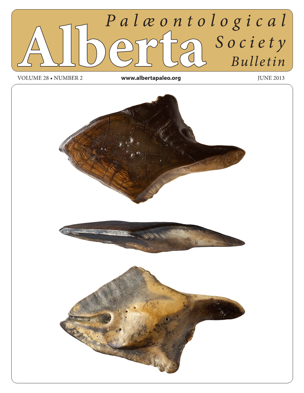 Bulletin Albertavolume 28 • NUMBER 2 JUNE 2013 ALBERTA PALÆONTOLOGICAL SOCIETY