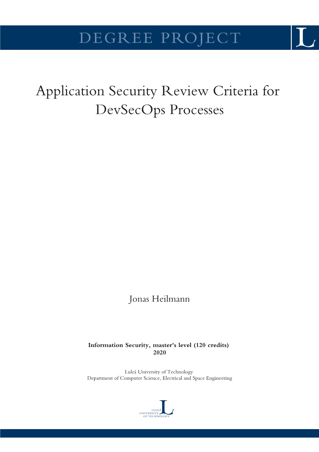 Application Security Review Criteria for Devsecops Processes