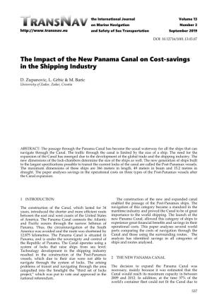 The Impact of the New Panama Canal on Cost-Savings in the Shipping Industry