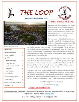 THE LOOP October—November 2018 Endless Summer 5K & 10K