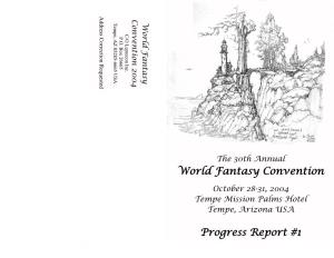 World Fantasy Convention Progress Report #1
