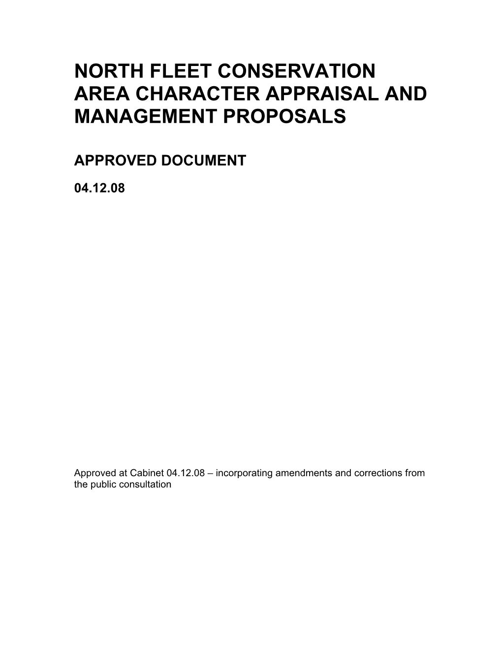 North Fleet Conservation Area Character Appraisal and Management Proposals