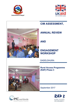 Cim Assessment, Annual Review and Engagement