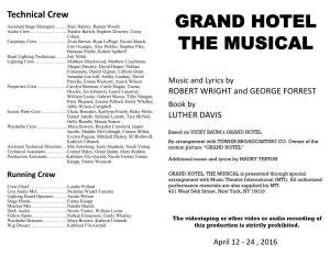 Grand Hotel the Musical