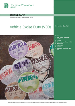 Vehicle Excise Duty (VED)