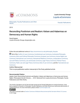 Reconciling Positivism and Realism: Kelsen and Habermas on Democracy and Human Rights