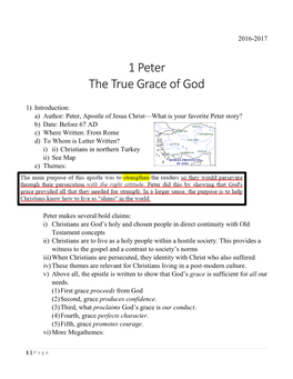 1 Peter the True Grace of God