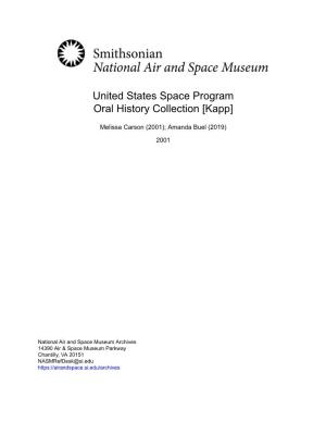 United States Space Program Oral History Collection [Kapp]