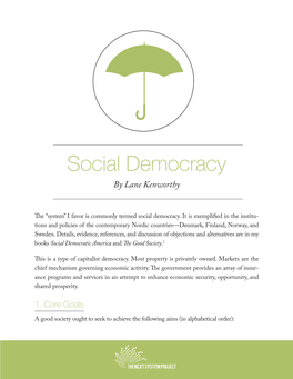 Social Democracy by Lane Kenworthy