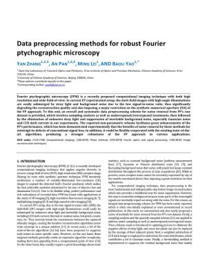 Data Preprocessing Methods for Robust Fourier Ptychographic Microscopy