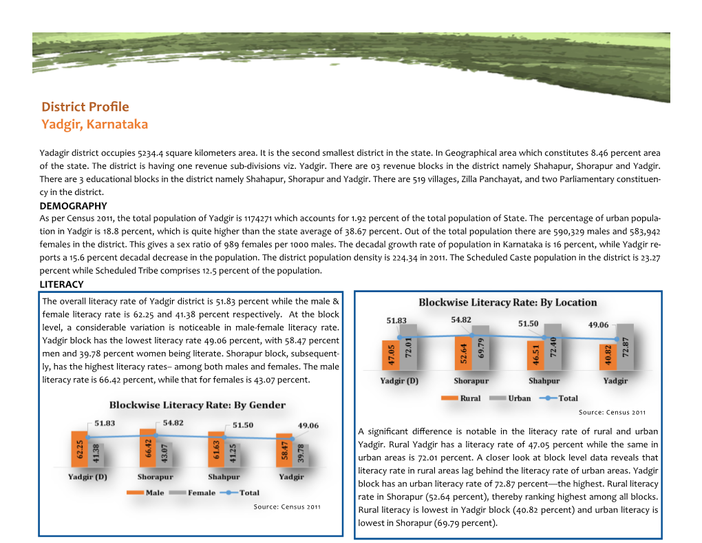 District Profile Yadgir, Karnataka