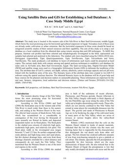 Using Satellite Data and GIS for Establishing a Soil Database: a Case Study Middle Egypt