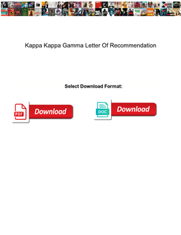 Kappa Kappa Gamma Letter of Recommendation