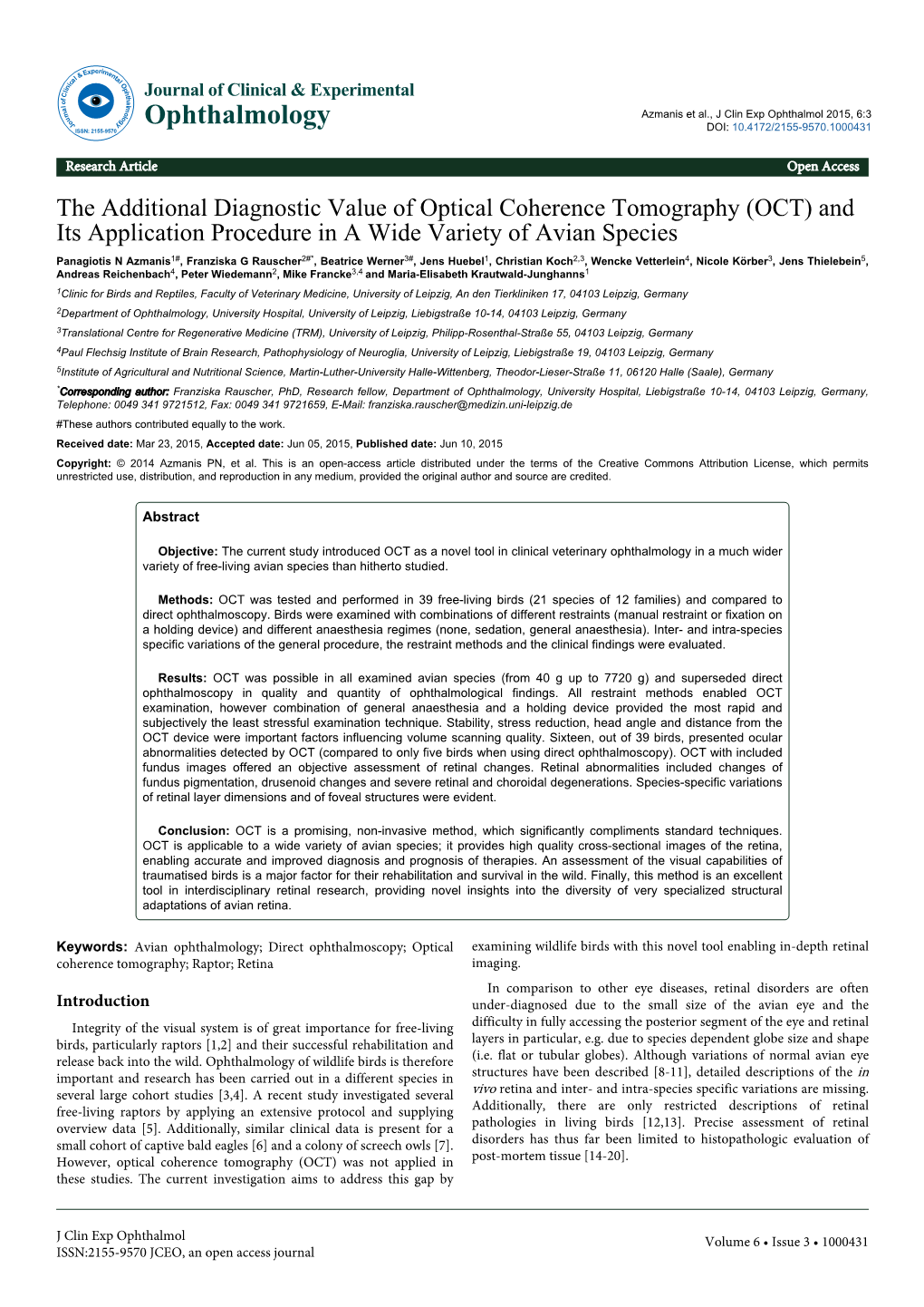 The Additional Diagnostic Value of Optical