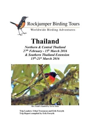 Northern & Central Thailand 27Th February