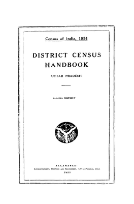 District Census Handbook, 8-Agra, Uttar Pradesh