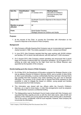 Report on Kids Company.Pdf