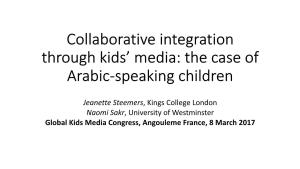 The Case of Arabic-Speaking Children