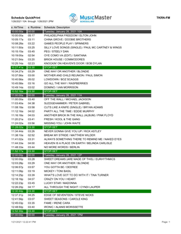 Schedule Quickprint TKRN-FM