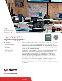 Harris Sierra II, Programmable Cryptographic