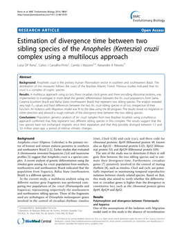 Estimation of Divergence Time Between Two Sibling Species of The