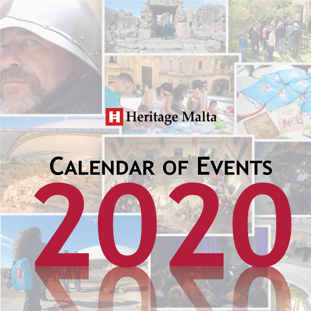 Calendar of Events 2020