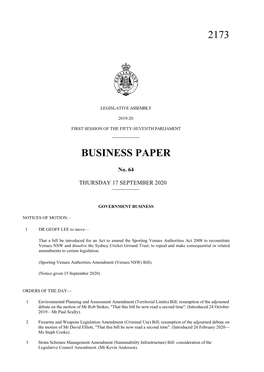 2173 Business Paper