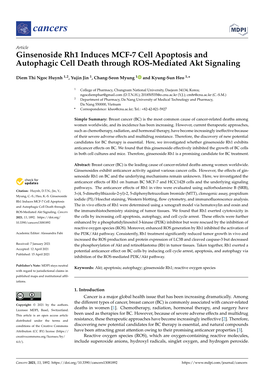 Ginsenoside Rh1 Induces MCF-7 Cell Apoptosis and Autophagic Cell Death Through ROS-Mediated Akt Signaling