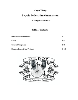 Bicycle Pedestrian Commission Strategic Plan 2020