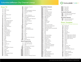Columbia/Jefferson City Channel Lineup