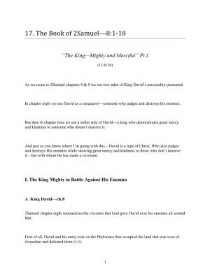 17. the Book of 2Samuel—8:1-18