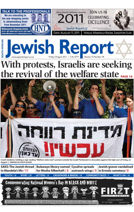With Protests, Israelis Are Seeking the Revival of the Welfare State PAGE 10