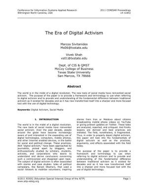 The Era of Digital Activism