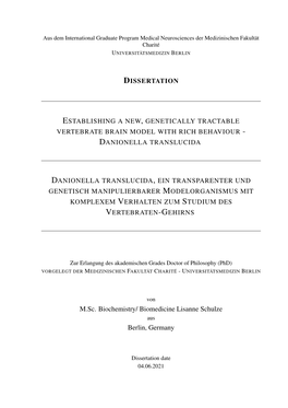Transparent Danionella Translucida As a Genetically Tractable Vertebrate Brain Model, 2018, Nature Methods
