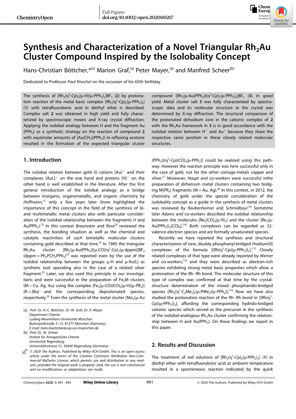 Synthesis and Characterization of a Novel Triangular Rh2au Cluster