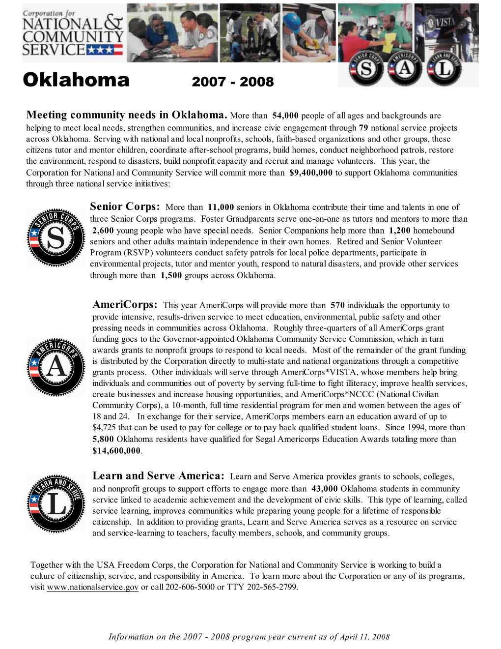 Oklahoma 2007 - 2008