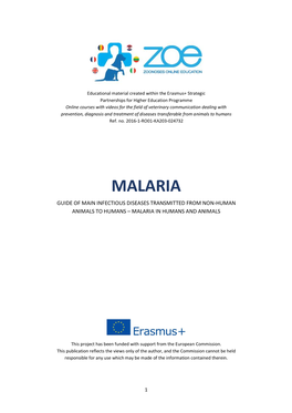 Malaria Guide of Main Infectious Diseases Transmitted from Non-Human Animals to Humans – Malaria in Humans and Animals