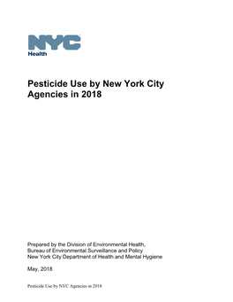 Pesticide Use by New York City Agencies in 2018