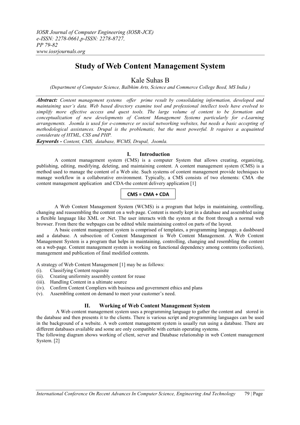 Study of Web Content Management System