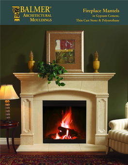 Balmer Fireplace Mantels 1 the Castle Series in Gypsum Cement