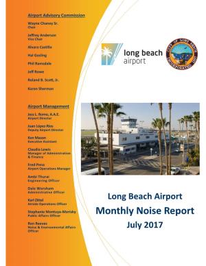 AIRCRAFT NOISE VIOLATIONS LGB Current Month & Calendar Year-To-Date Statistics July 2017