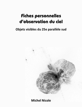 Fiches Personnelles D'observation Du Ciel