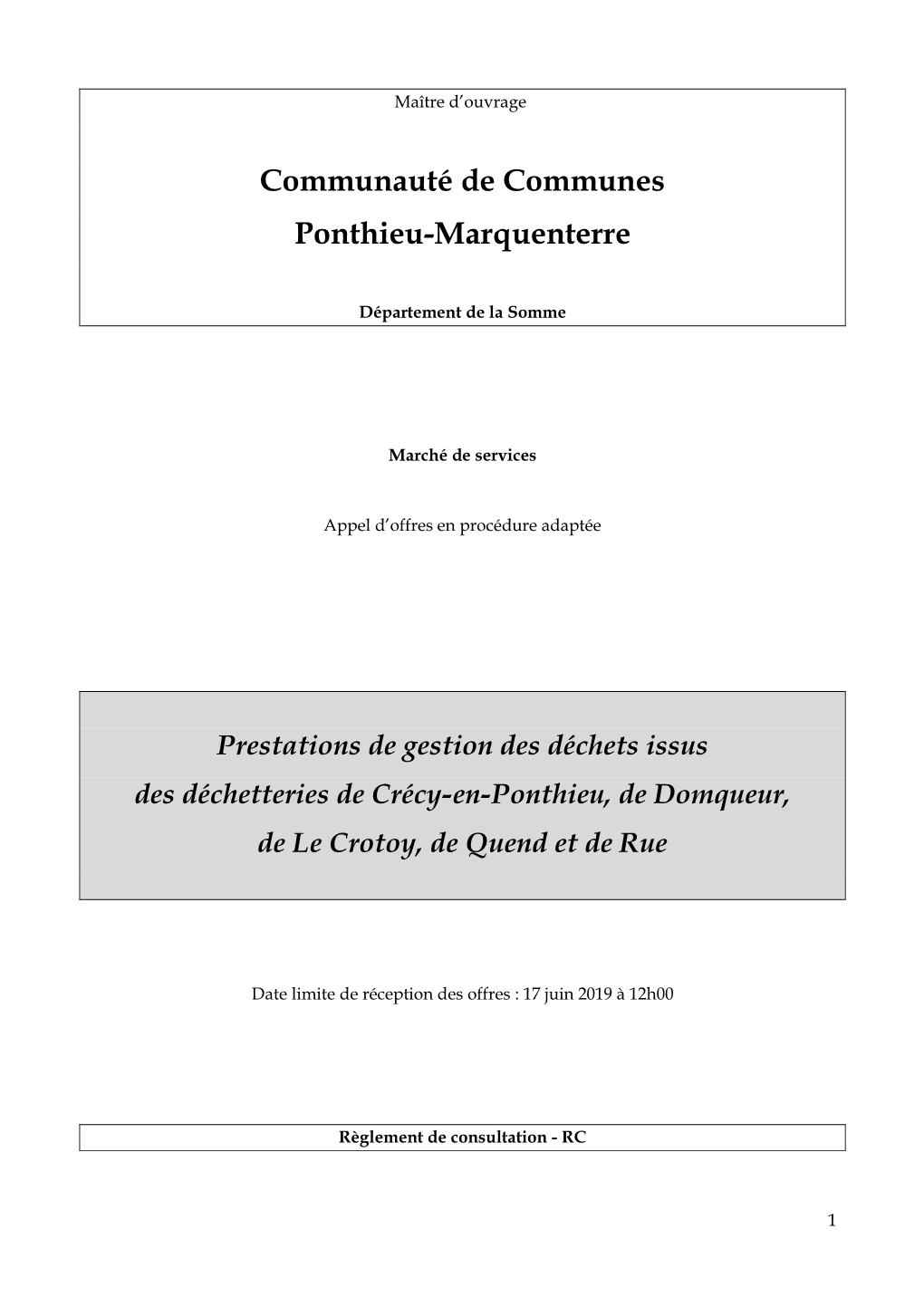 Communauté De Communes Ponthieu-Marquenterre